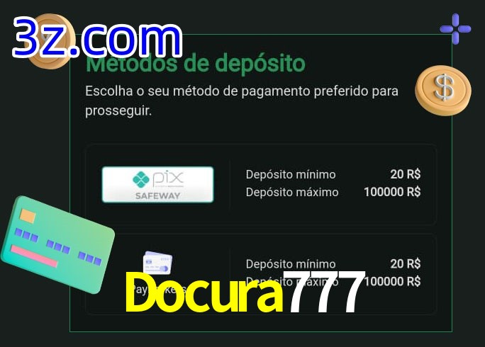 O cassino Docura777 oferece uma grande variedade de métodos de pagamento